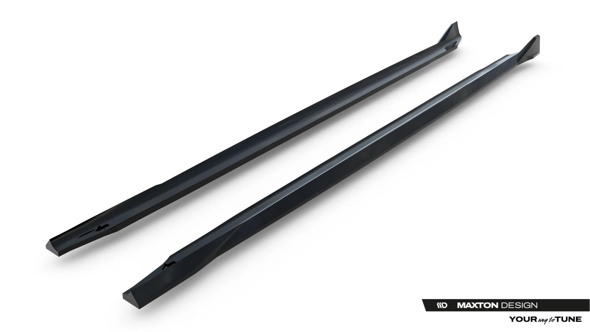 Seitenschweller Ansatz Paar V.2 passend für BMW M5 F90 / F90 Facelift schwarz Hochglanz