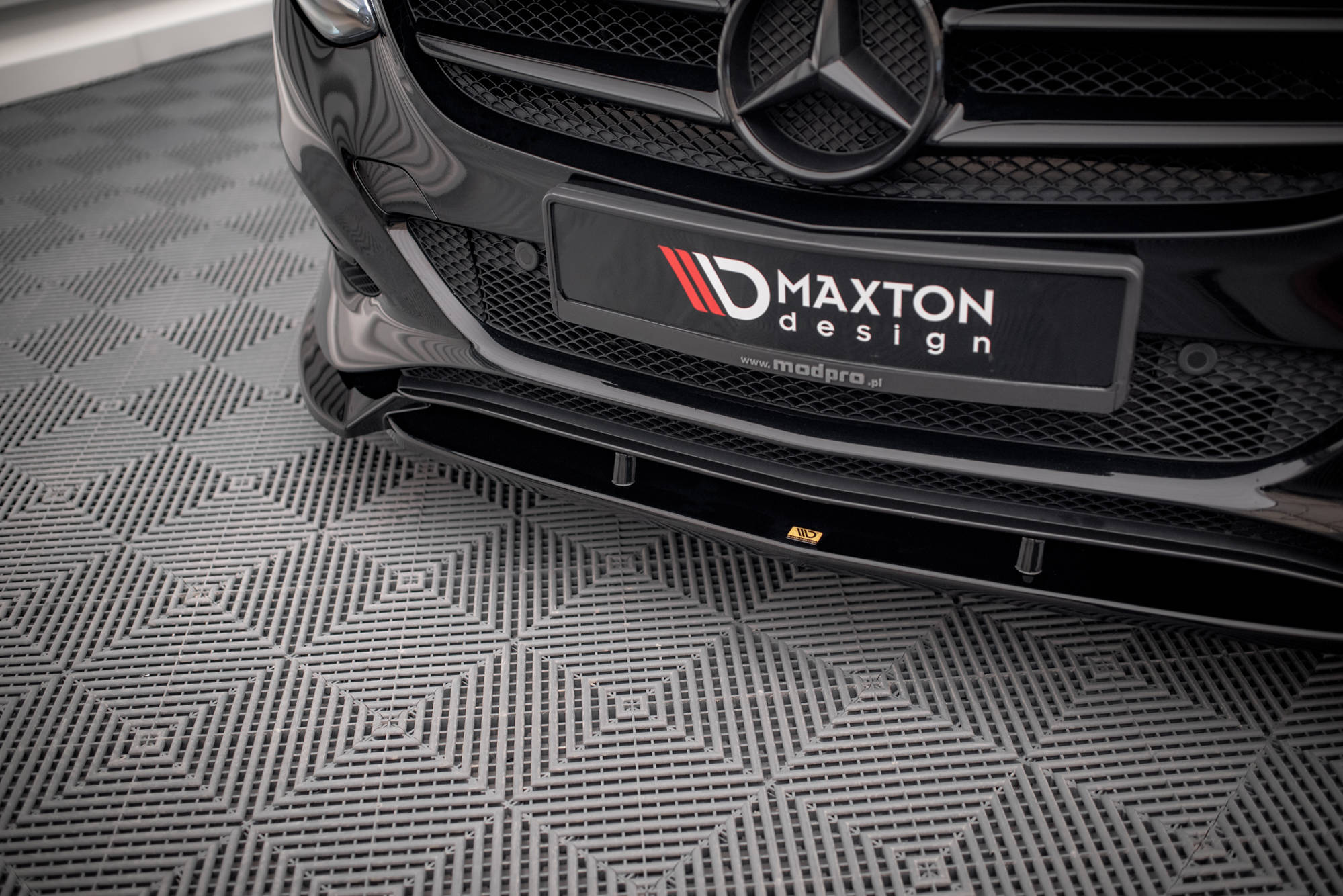 Street+ Spoilerlippe Front Ansatz passend für Mercedes B W246 FL schwarz Hochglanz
