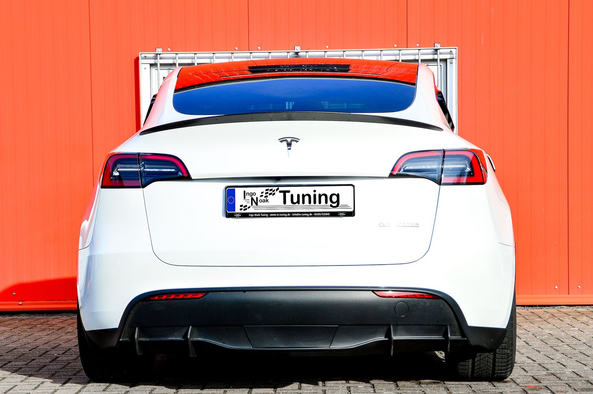 Gefräster Heckansatz besthend aus 4 Finnen aus ABS für Audi Tesla Model Y