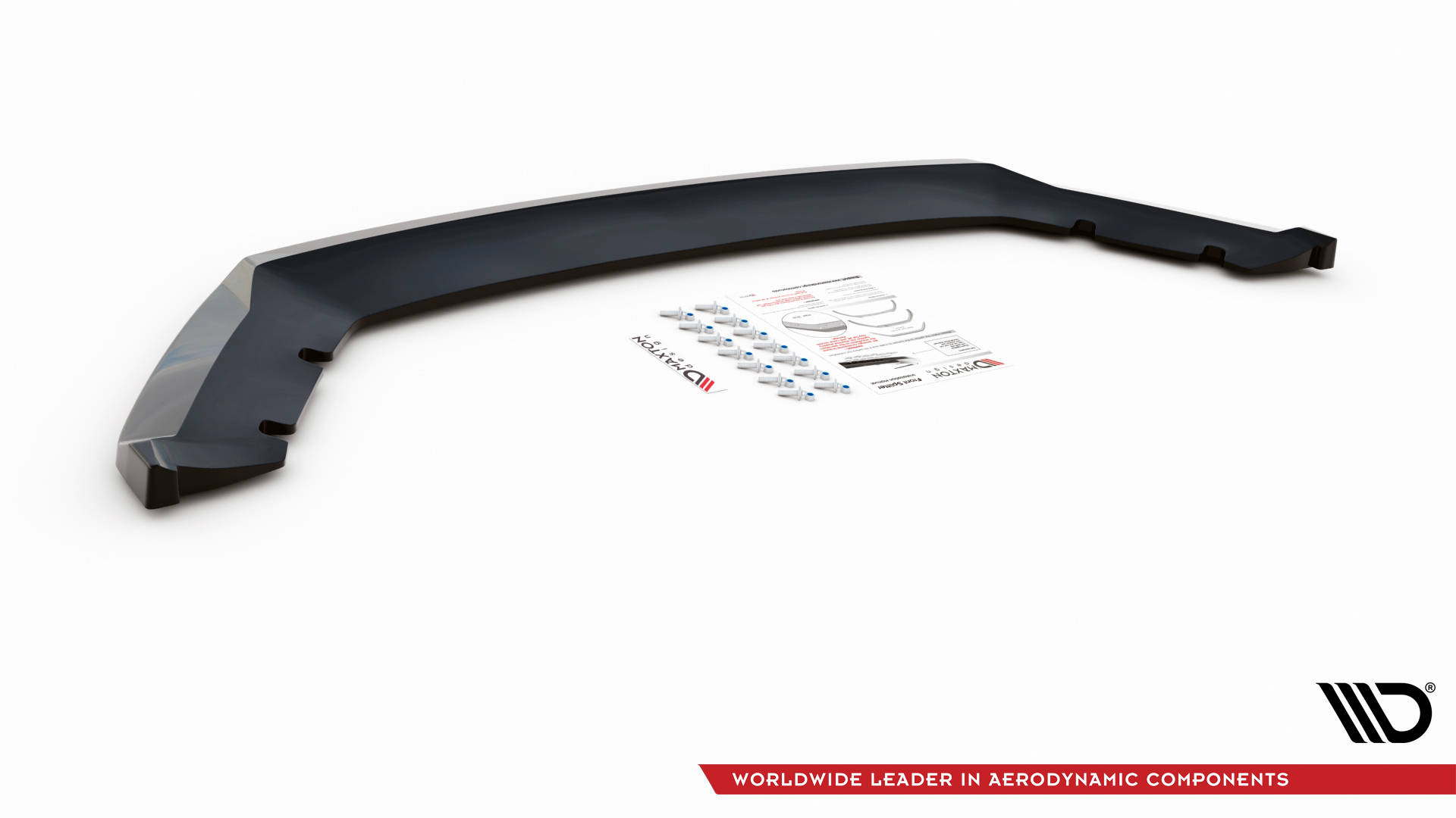 Street+ Spoilerlippe Front Ansatz V.2 passend für Seat Leon Mk3 schwarz Hochglanz