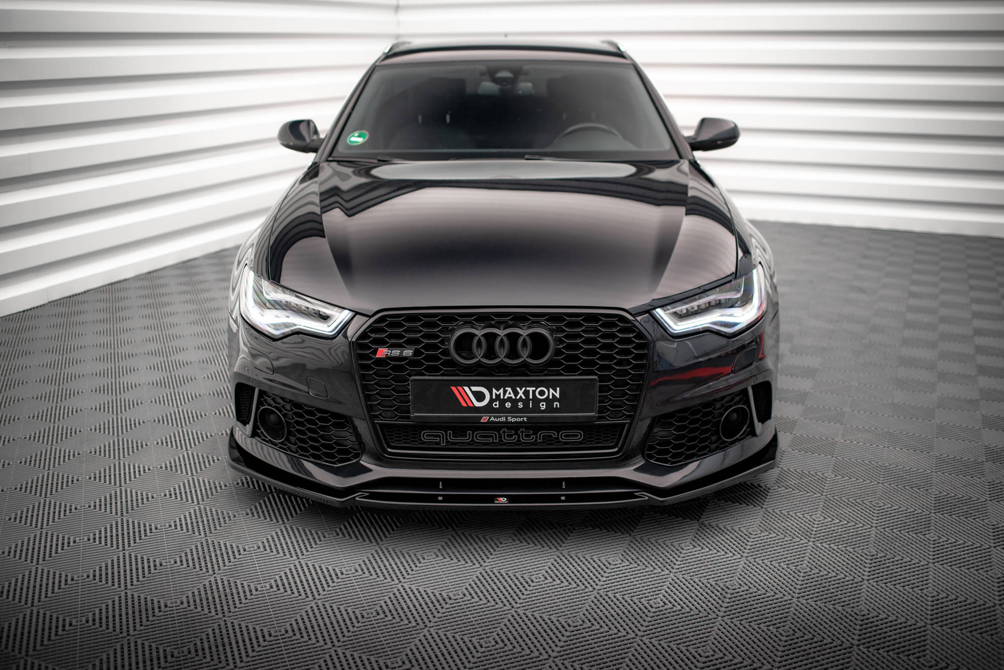 Street+ Spoilerlippe Front Ansatz passend für Audi A6 RS6 Look C7 schwarz Hochglanz