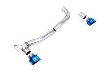 Heckansatz Diffusor passend für Ford Fiesta ST mk8 schwarz Hochglanz+Milltek Sport Auspuffverlängerung geglüht