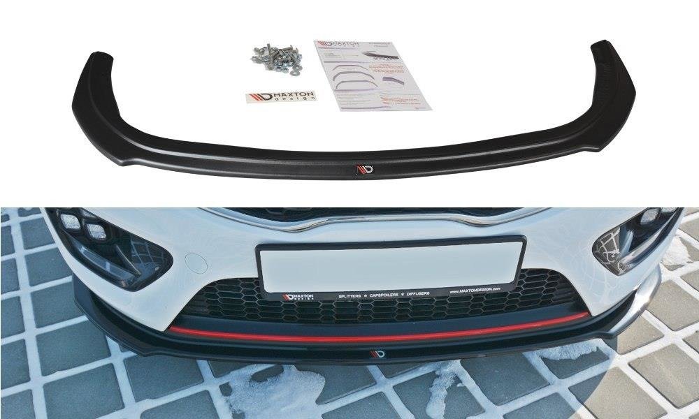 Street+ Spoilerlippe Front Ansatz V.1 passend für Kia Ceed / PRO Ceed GT MK2 schwarz Hochglanz