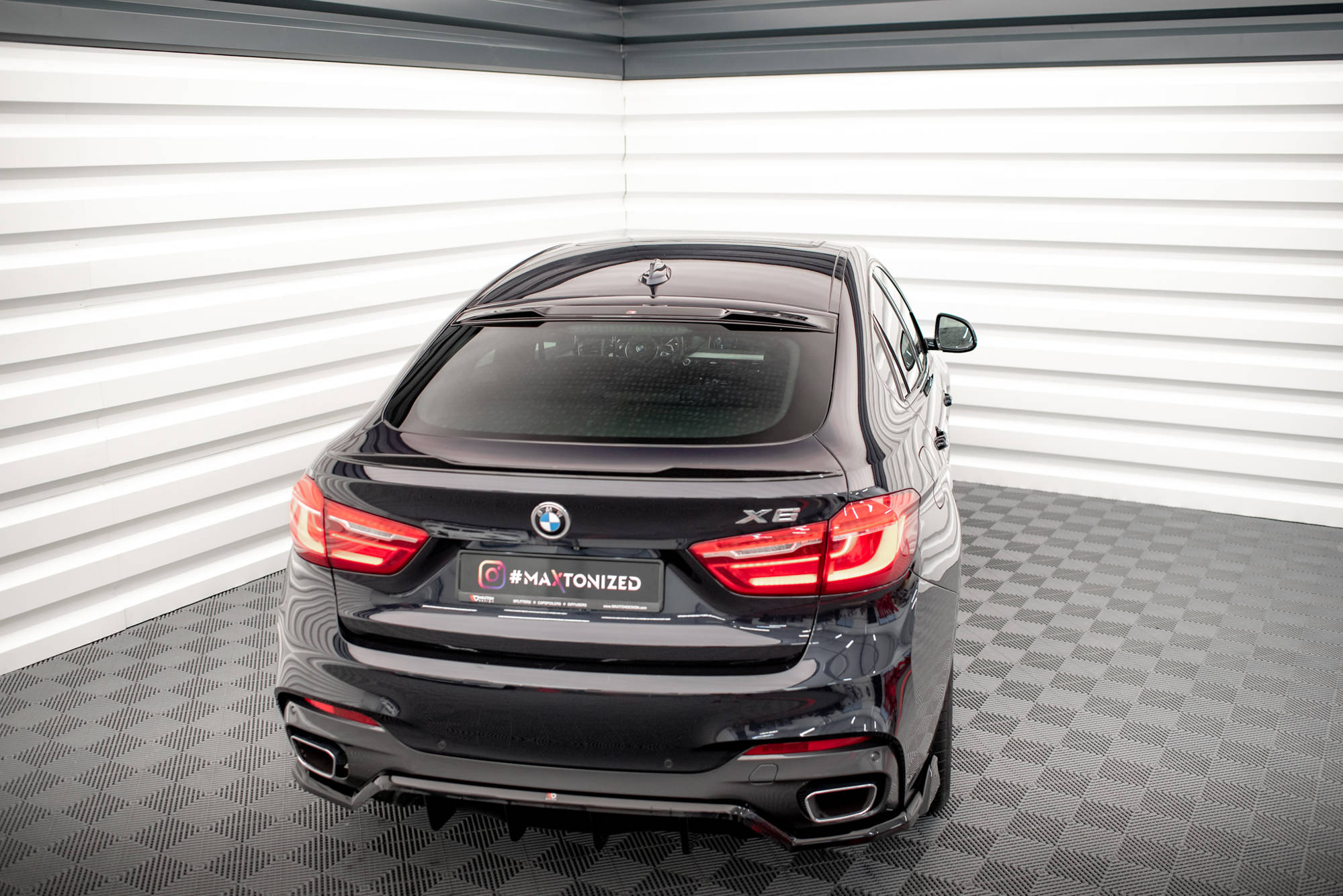 Heckscheiben Spoiler passend für BMW X6 F16 M-Paket / X6 M F86 schwarz Hochglanz