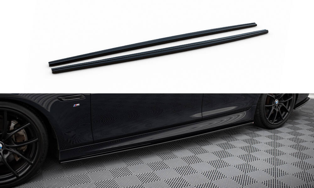 Street+ Seitenschweller Leisten passend für BMW 5er F10/ F11 M-POWER/ M Paket schwarz Hochglanz
