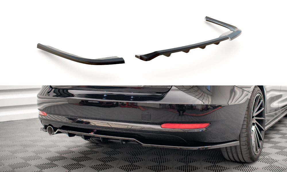 Street+ Mittlerer Diffusor RACE Heck Ansatz passend für BMW 3er GT F34 schwarz Hochglanz