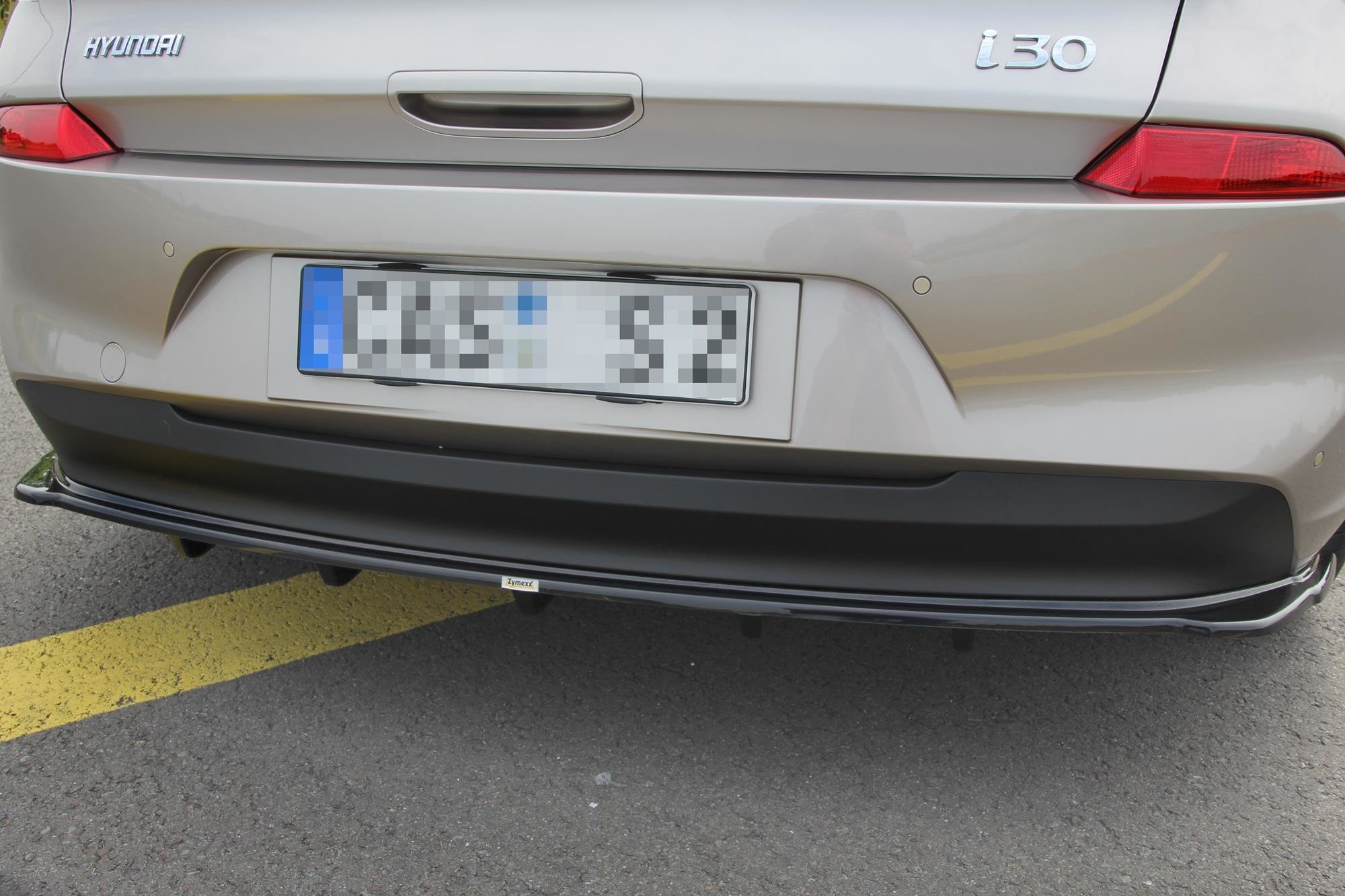 Heckansatz im DTM LOOK HYUNDAI I30 MK3 HATCHBACK schwarz Hochglanz