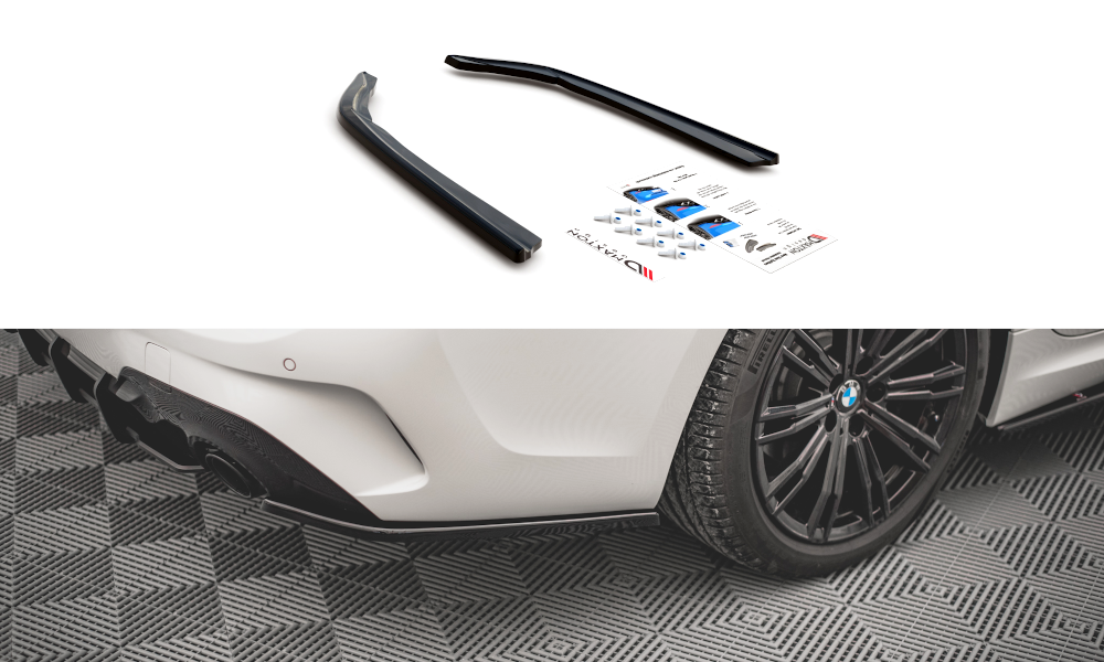 Street+ Heck Ansatz Flaps V.2 passend für BMW 3er G20 / G21 M-Paket schwarz Hochglanz