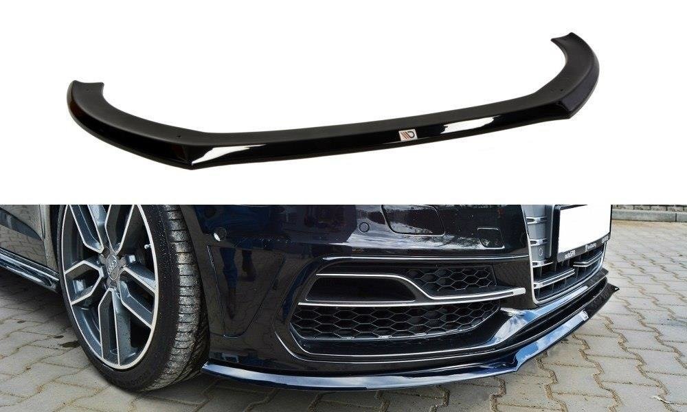Street+ Spoilerlippe Front Ansatz passend für Audi S3 / A3 S-Line 8v Hatchback / Sportback schwarz Hochglanz