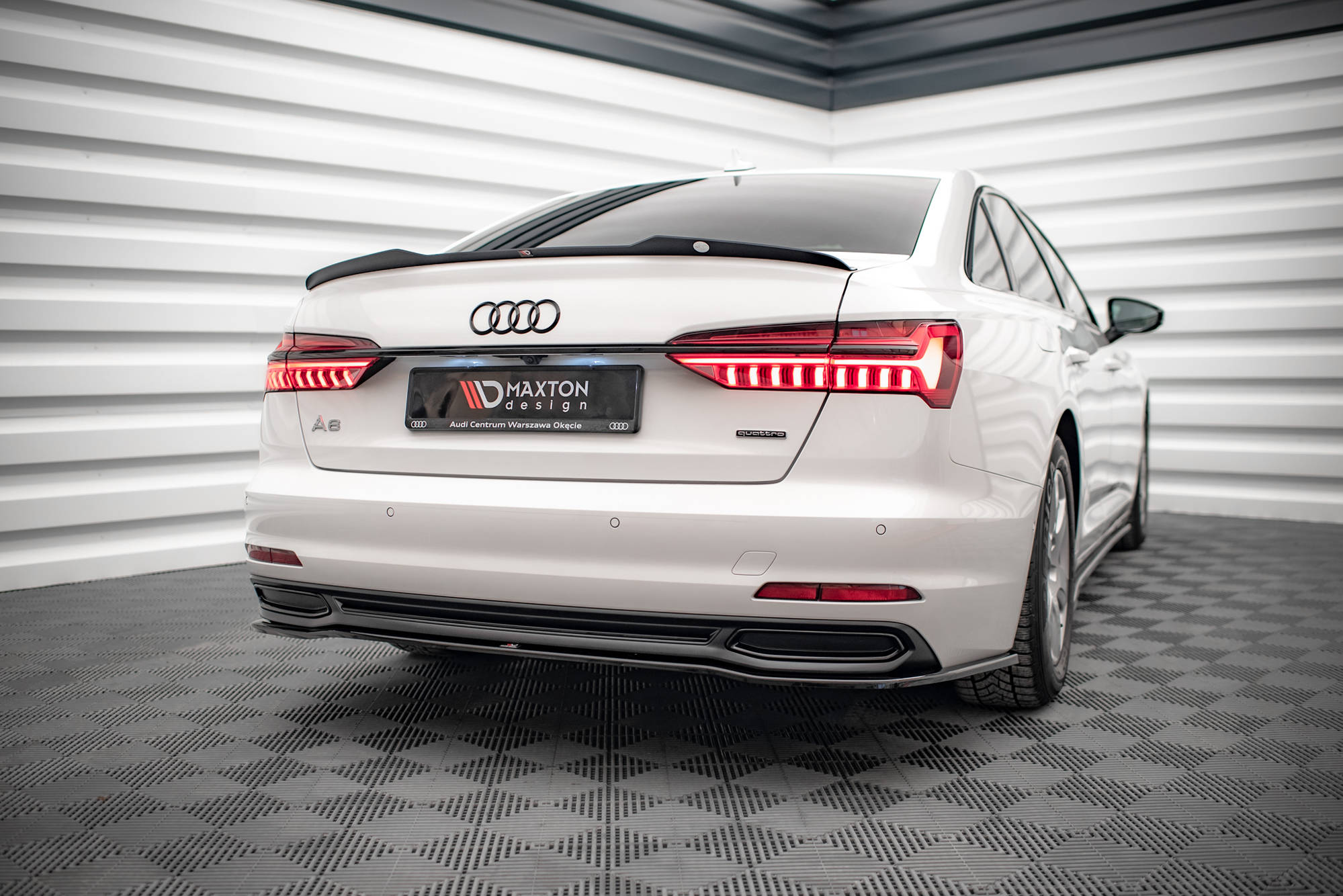 Heck Spoiler Aufsatz Abrisskante passend für Audi A6 Limousine C8 / C8 FL schwarz Hochglanz