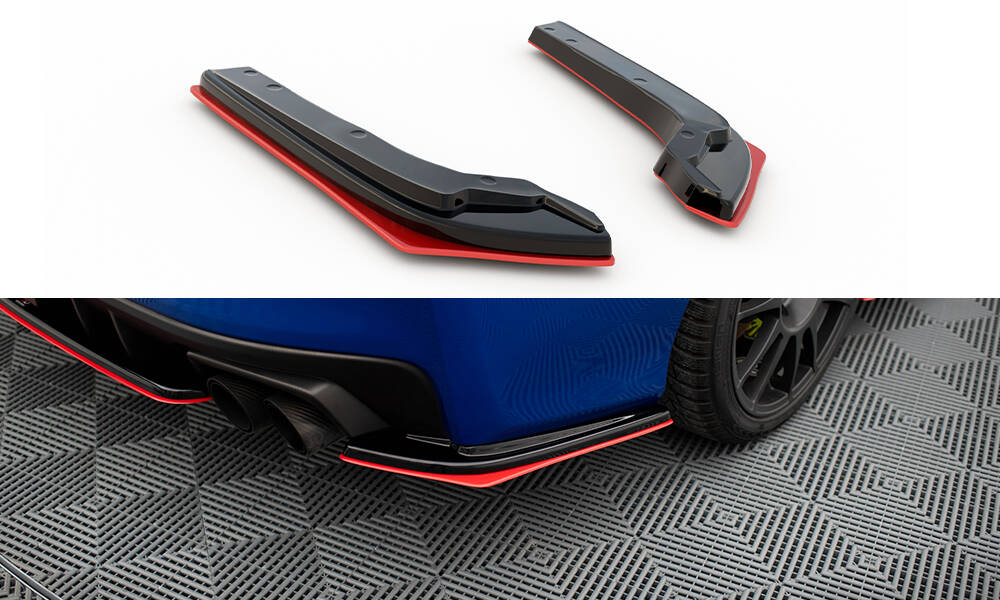Heck Ansatz Flaps Diffusor V.2 für SUBARU WRX STI schwarz Hochglanz