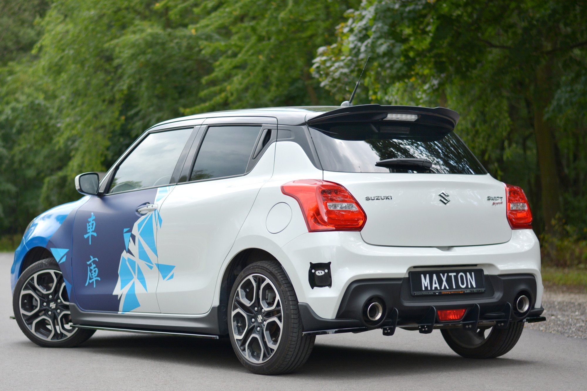 Spoiler CAP für SUZUKI SWIFT 6 SPORT schwarz Hochglanz