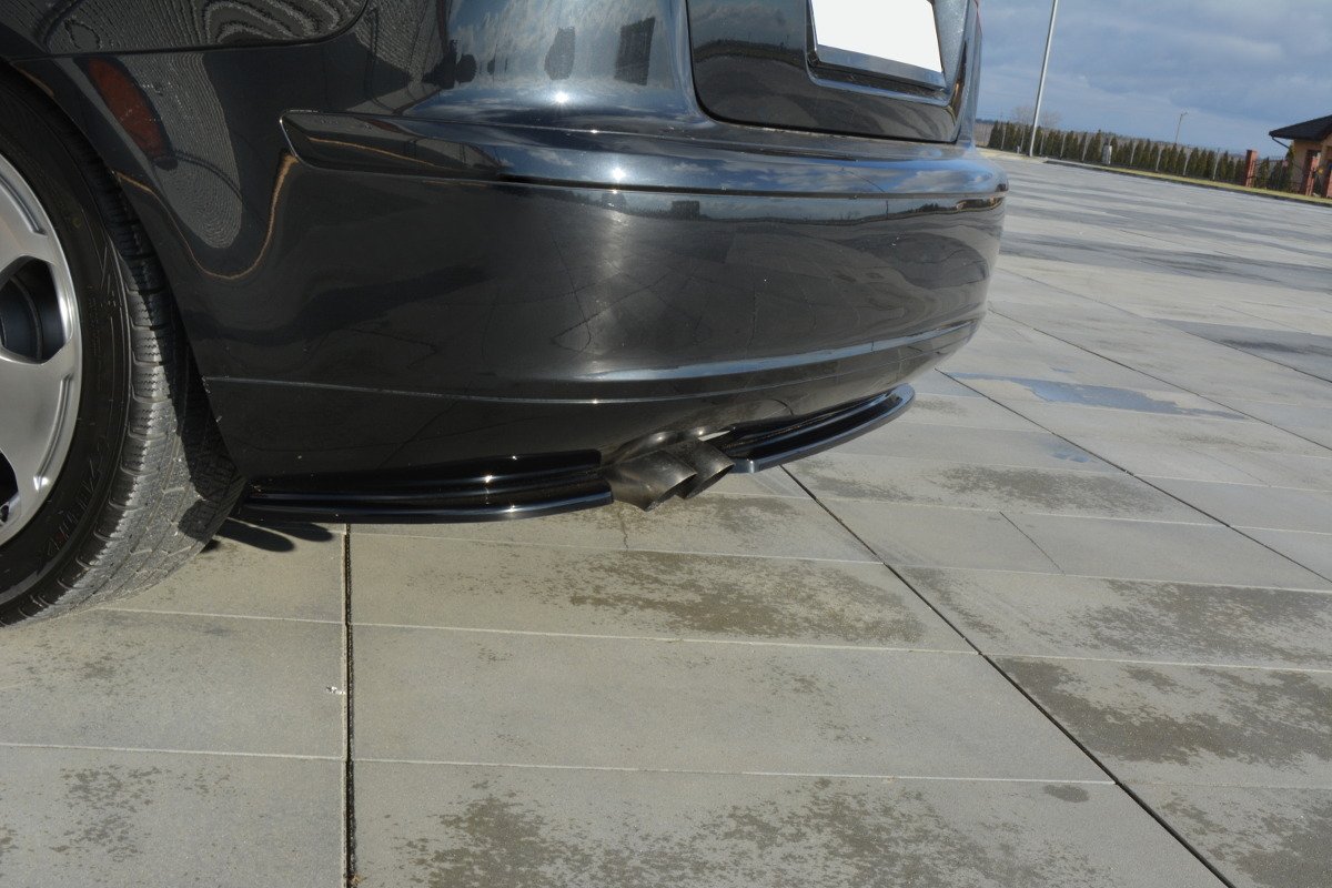 Splitter / Diffusor Heck Ansatz für Audi A3 Sportback 8P / 8P Facelift schwarz Hochglanz