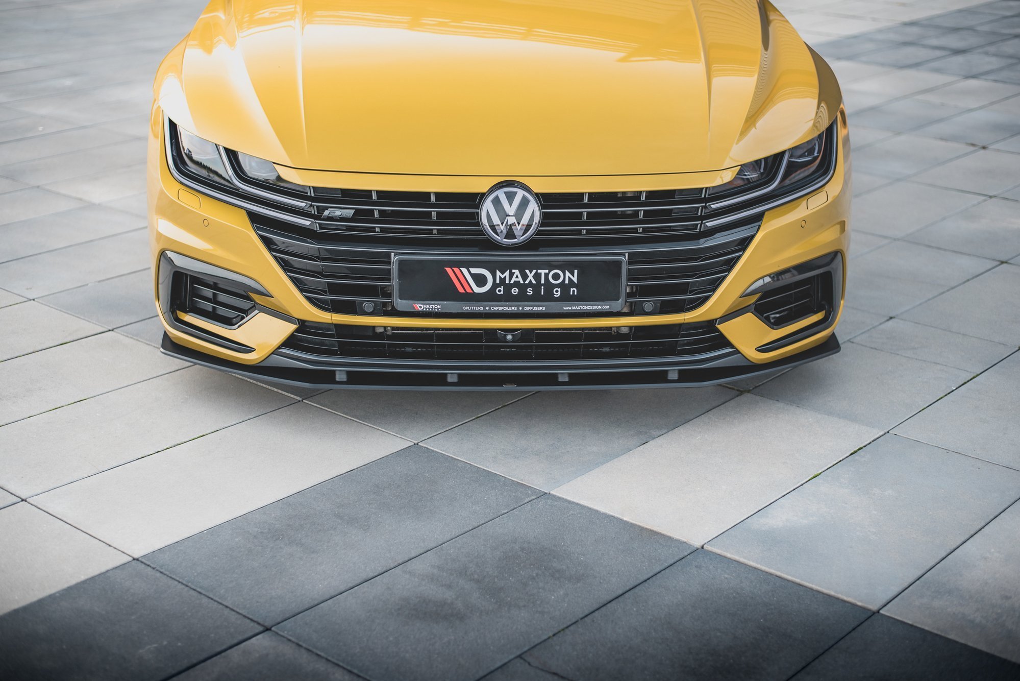 Street Pro Spoilerlippe Front Ansatz passend für VW Arteon R-Line rot