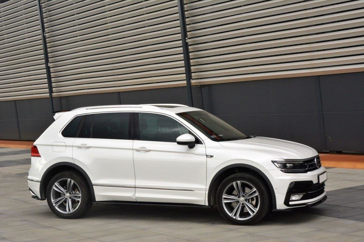 Street+ Seitenschweller Leisten passend für VW Tiguan R-Line Mk2 schwarz Hochglanz