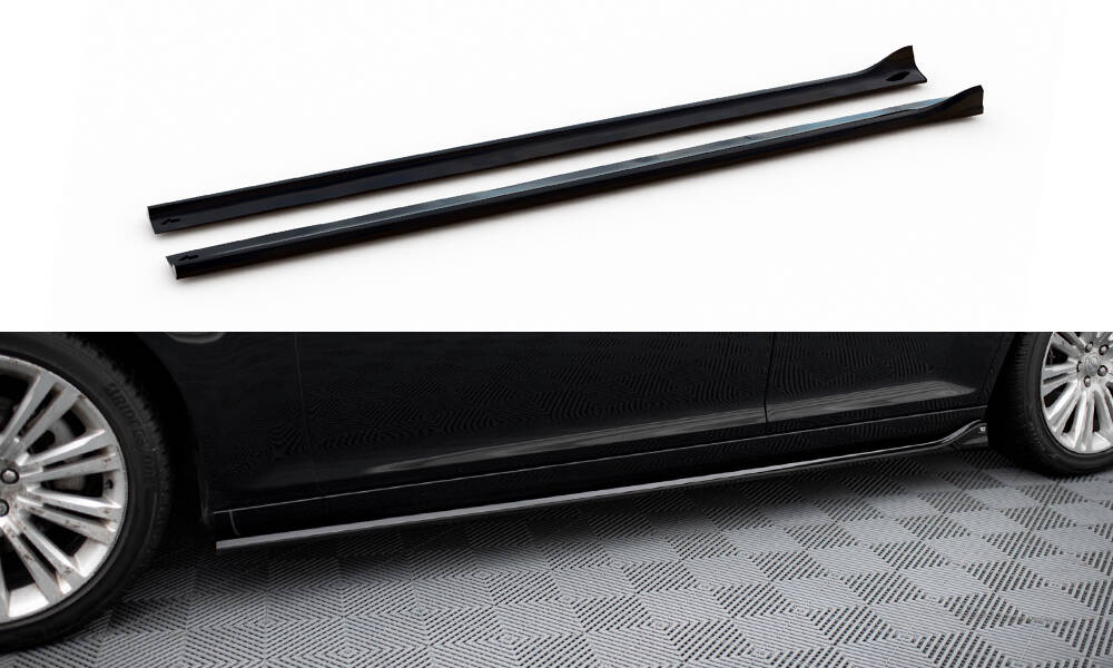 Seitenschweller Ansatz passend für Chrysler 300 Mk2 schwarz Hochglanz