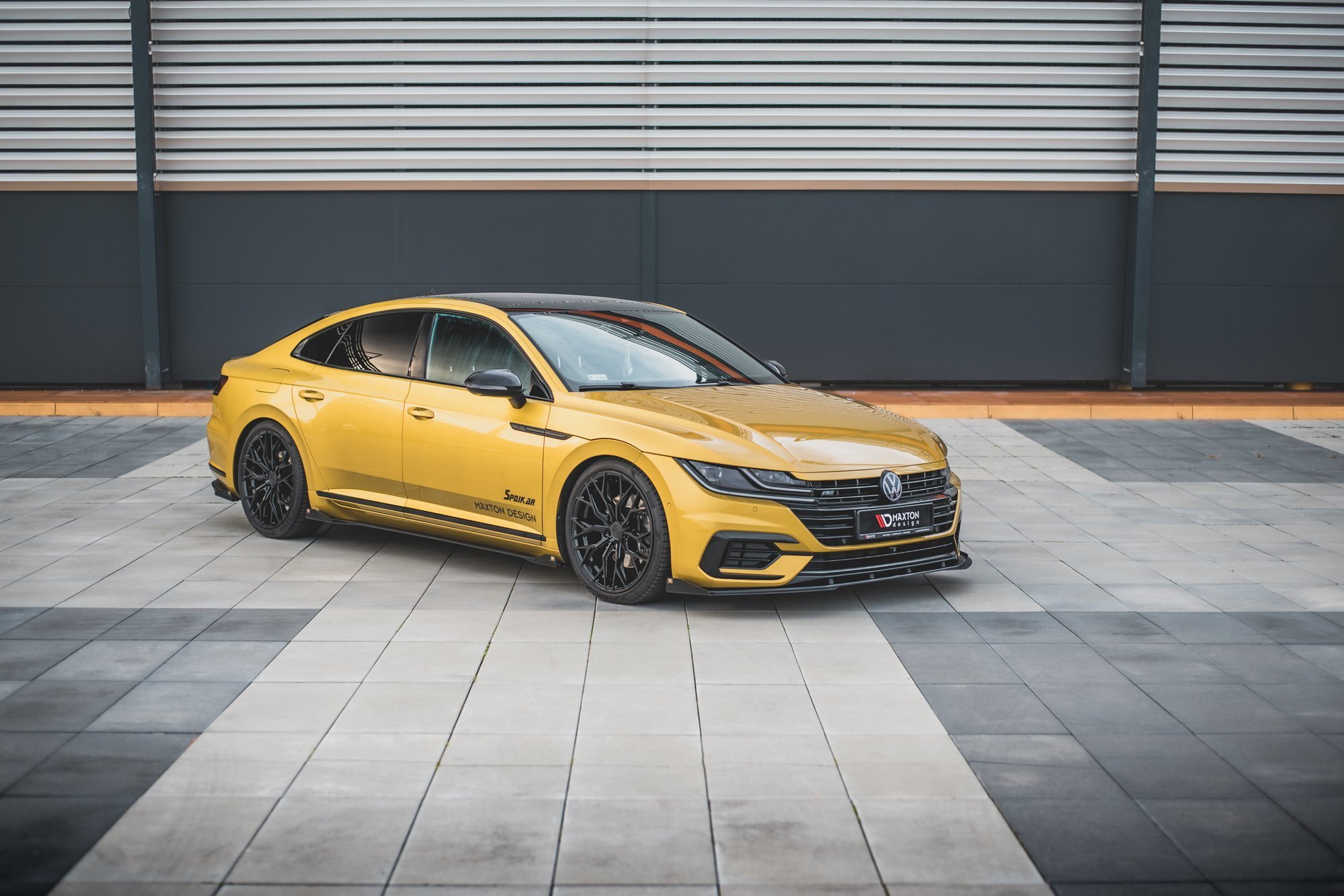 Seitenschweller Flaps passend für VW Arteon R-Line Limousine / Shooting Brake Mk1 schwarz Hochglanz