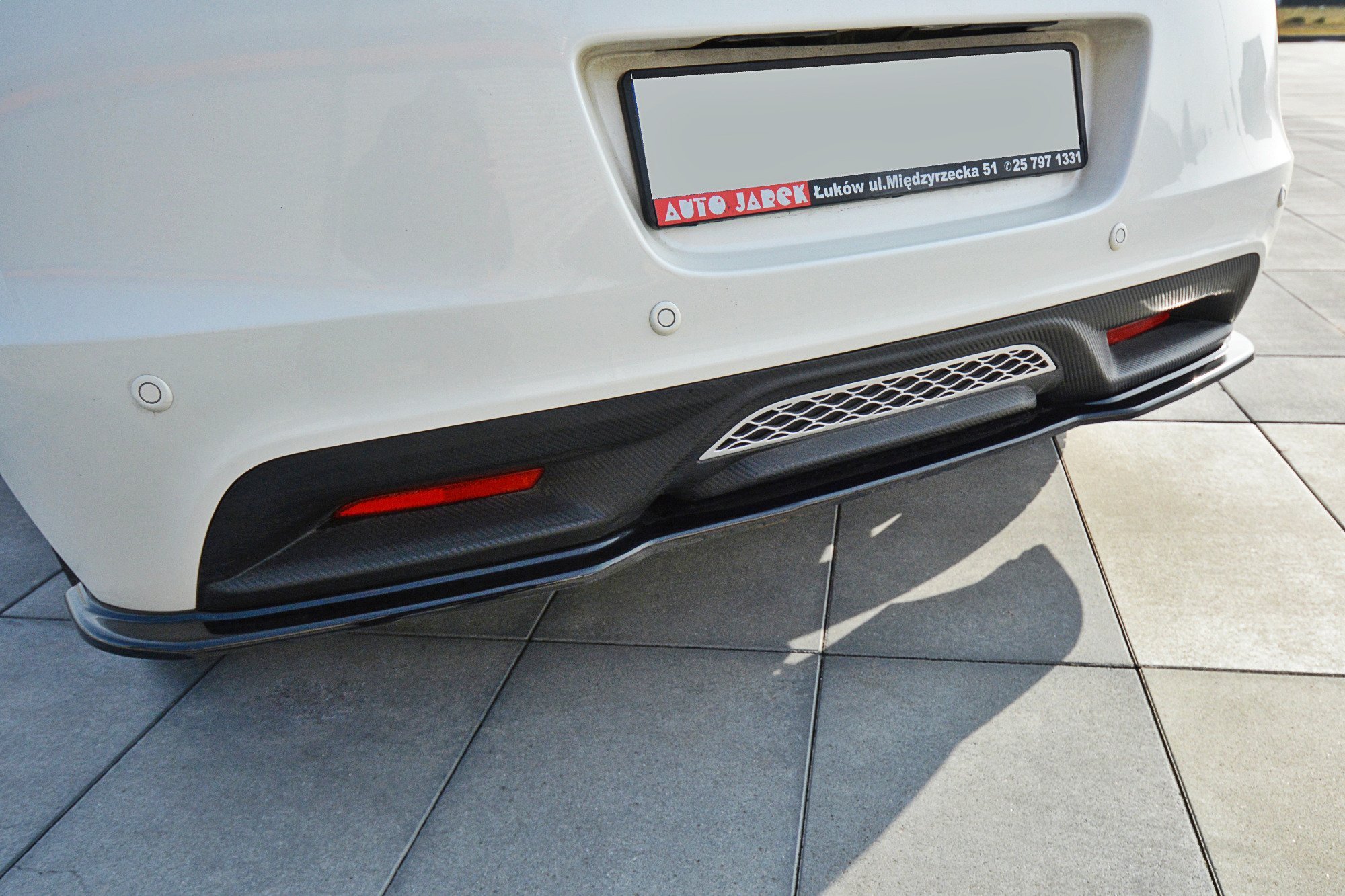 Mittlerer Diffusor Heck Ansatz für HONDA CR-Z schwarz matt