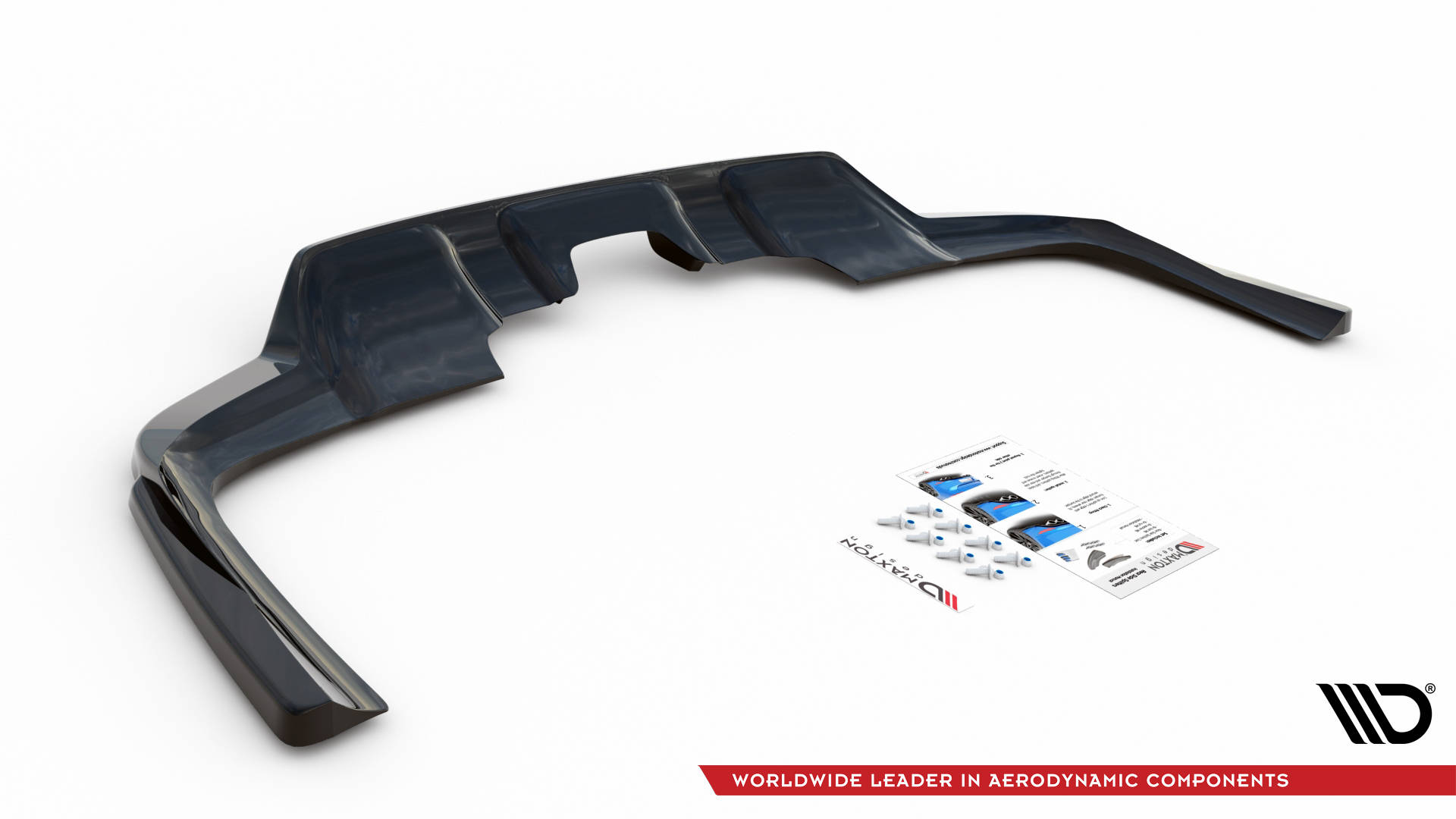 Street+ Mittlerer Diffusor RACE Heck Ansatz V.1 passend für Mercedes GLS AMG-Line X167 schwarz Hochglanz