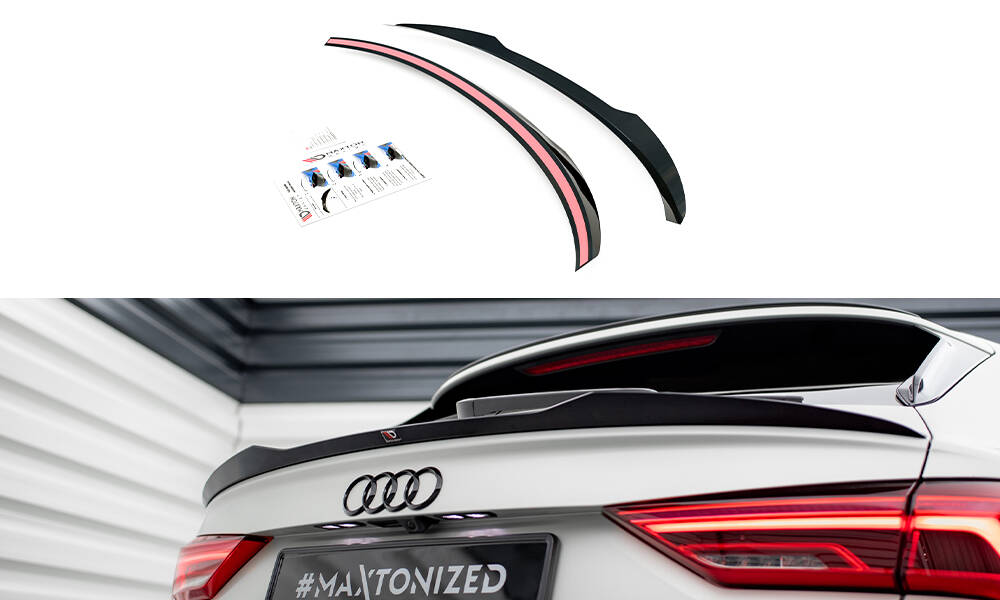 Heck Spoiler Aufsatz Abrisskante passend für Audi RSQ3 / Q3 S-Line / Q3 Sportback F3 schwarz Hochglanz