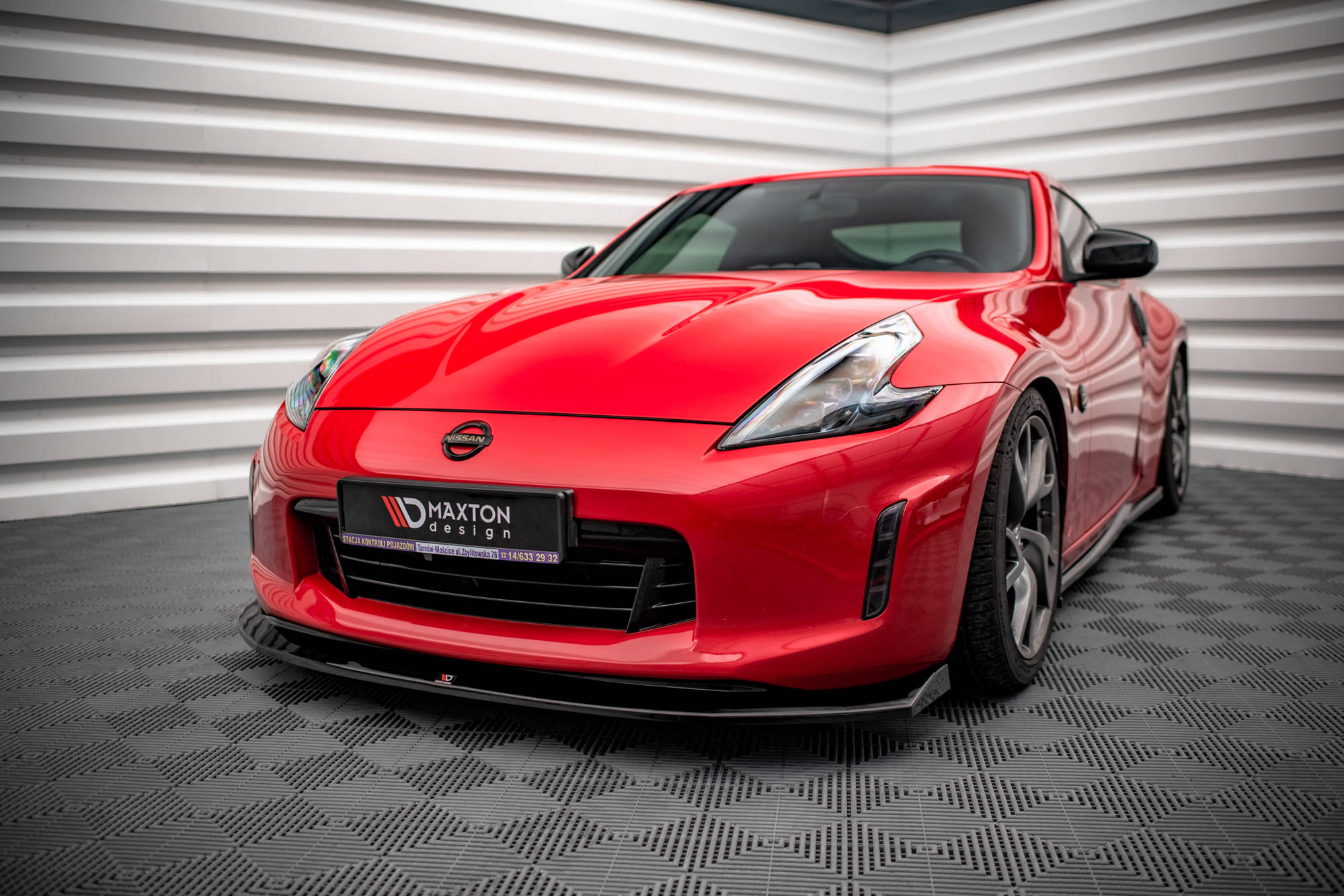 Street+ Spoilerlippe Front Ansatz V.1 passend für Nissan 370Z FL schwarz Hochglanz