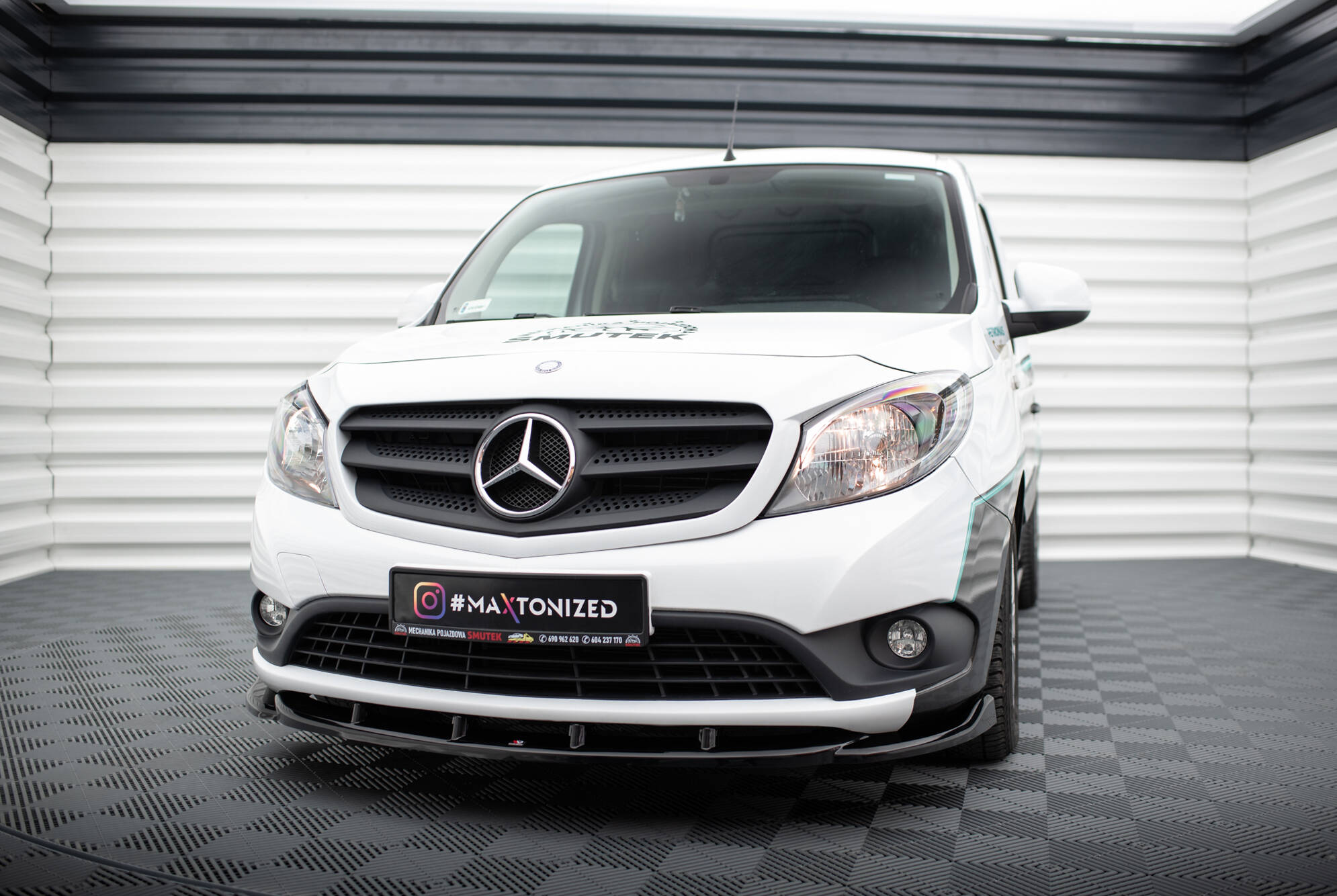 Street+ Spoilerlippe Front Ansatz passend für Mercedes Citan W415 schwarz Hochglanz