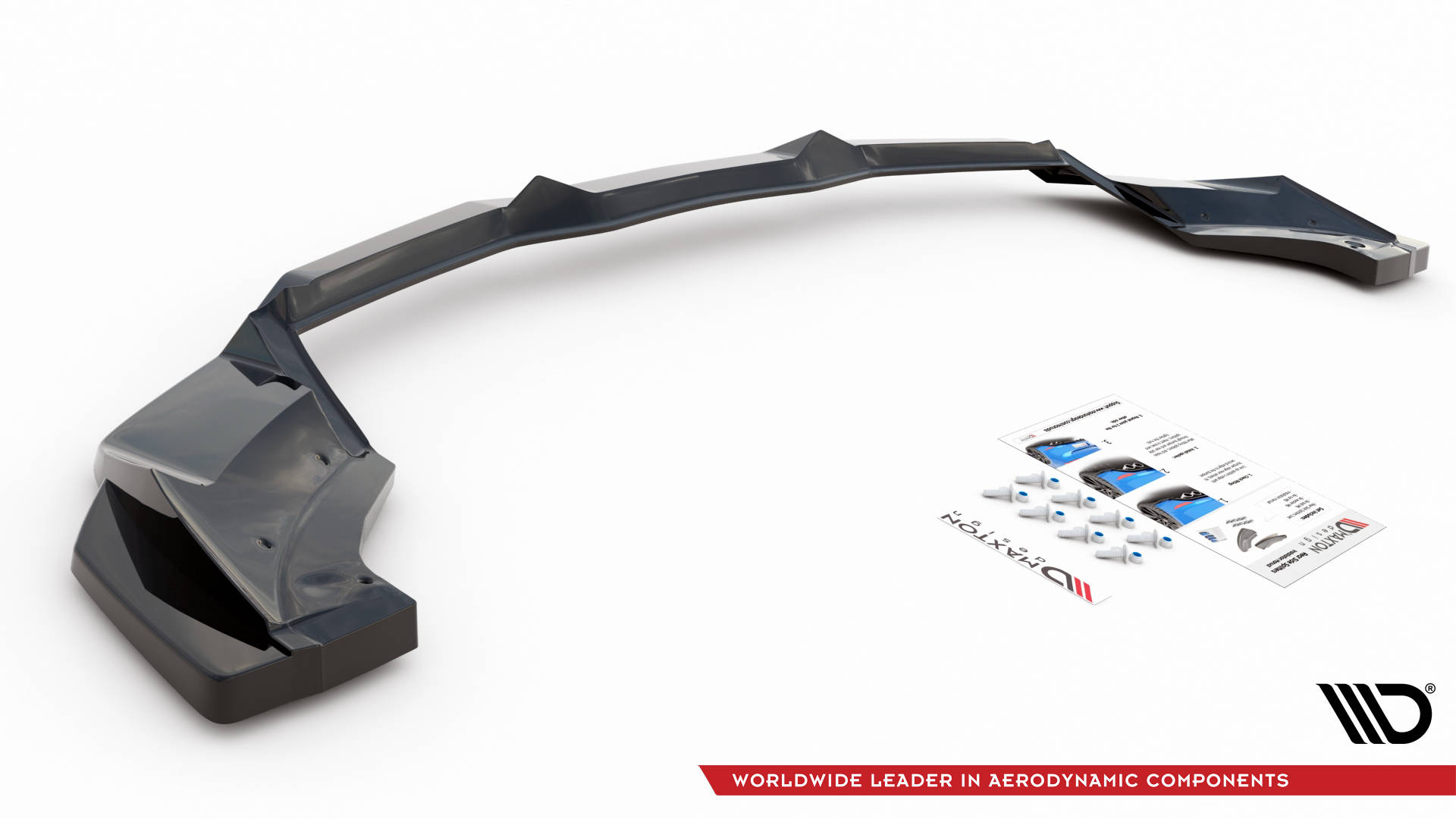 Street+ Mittlerer Diffusor Heck Ansatz passend für Chevrolet Corvette C8 schwarz Hochglanz