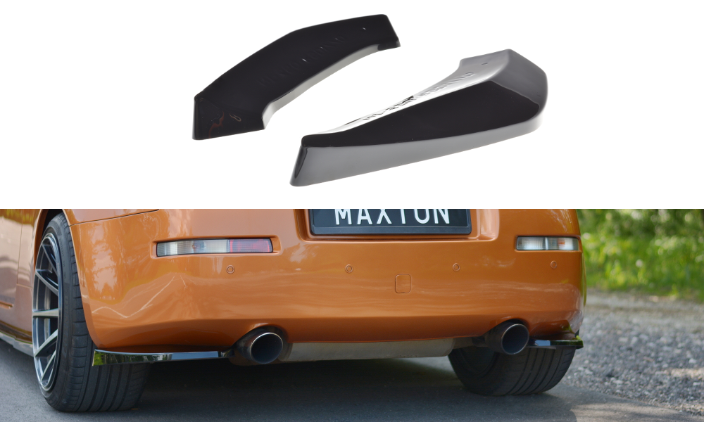 Heck Ansatz Flaps Diffusor fürNissan 350Z schwarz Hochglanz