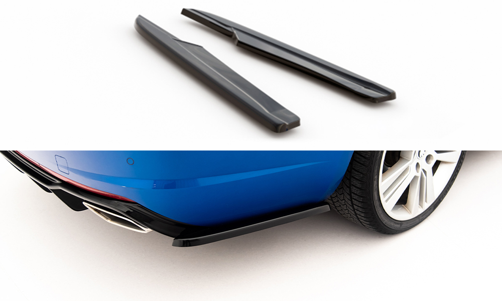 Heck Ansatz Flaps Diffusor V.2 für Skoda Octavia RS Mk3/Mk3 FL Hatchback/Kombi schwarz Hochglanz