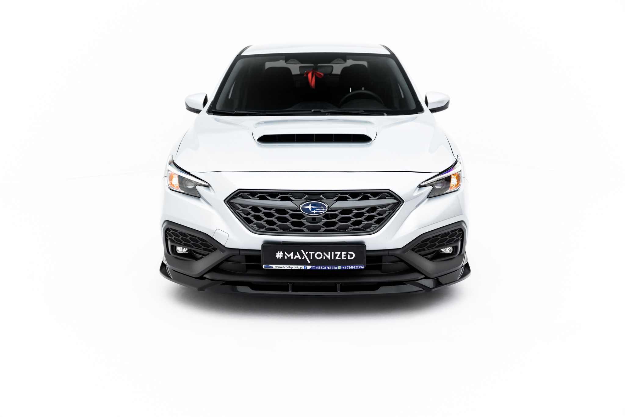 Street+ Spoilerlippe Front Ansatz V.2 passend für Subaru WRX STI Mk2 schwarz Hochglanz