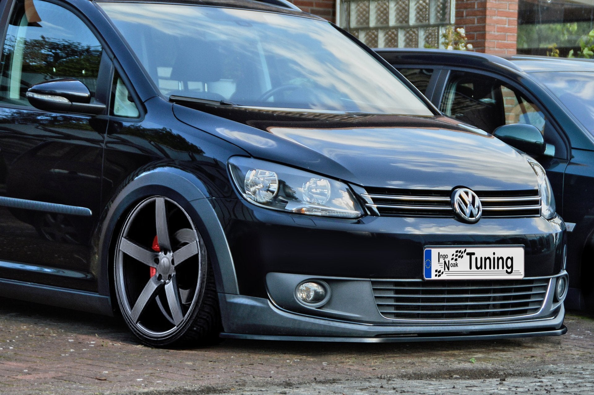 CUP Frontspoilerlippe für VW Touran Facelift 1T GP2 (Schwarz Matt)