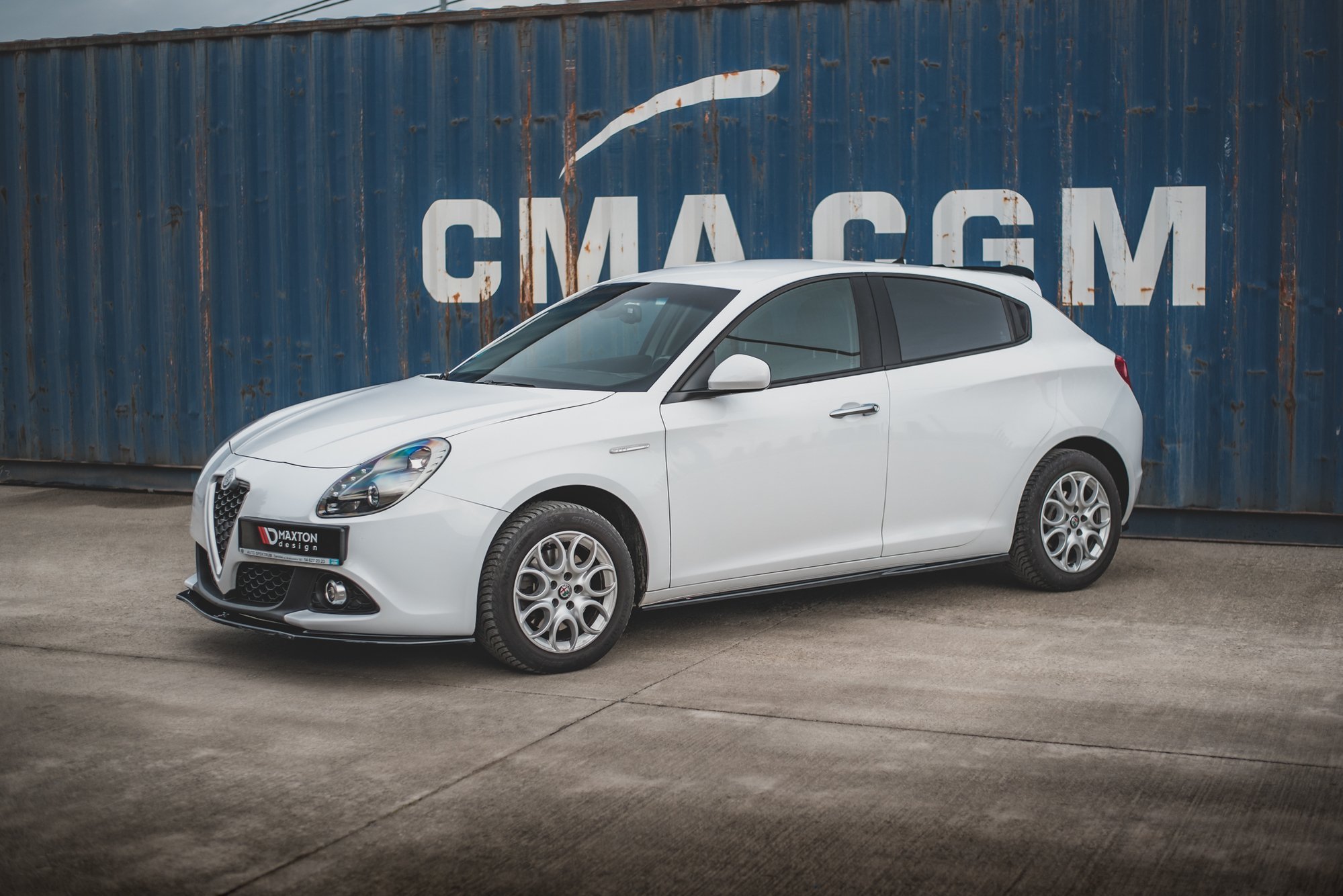Street+ Seitenschweller Leisten V.2 passend für Alfa Romeo Giulietta schwarz Hochglanz