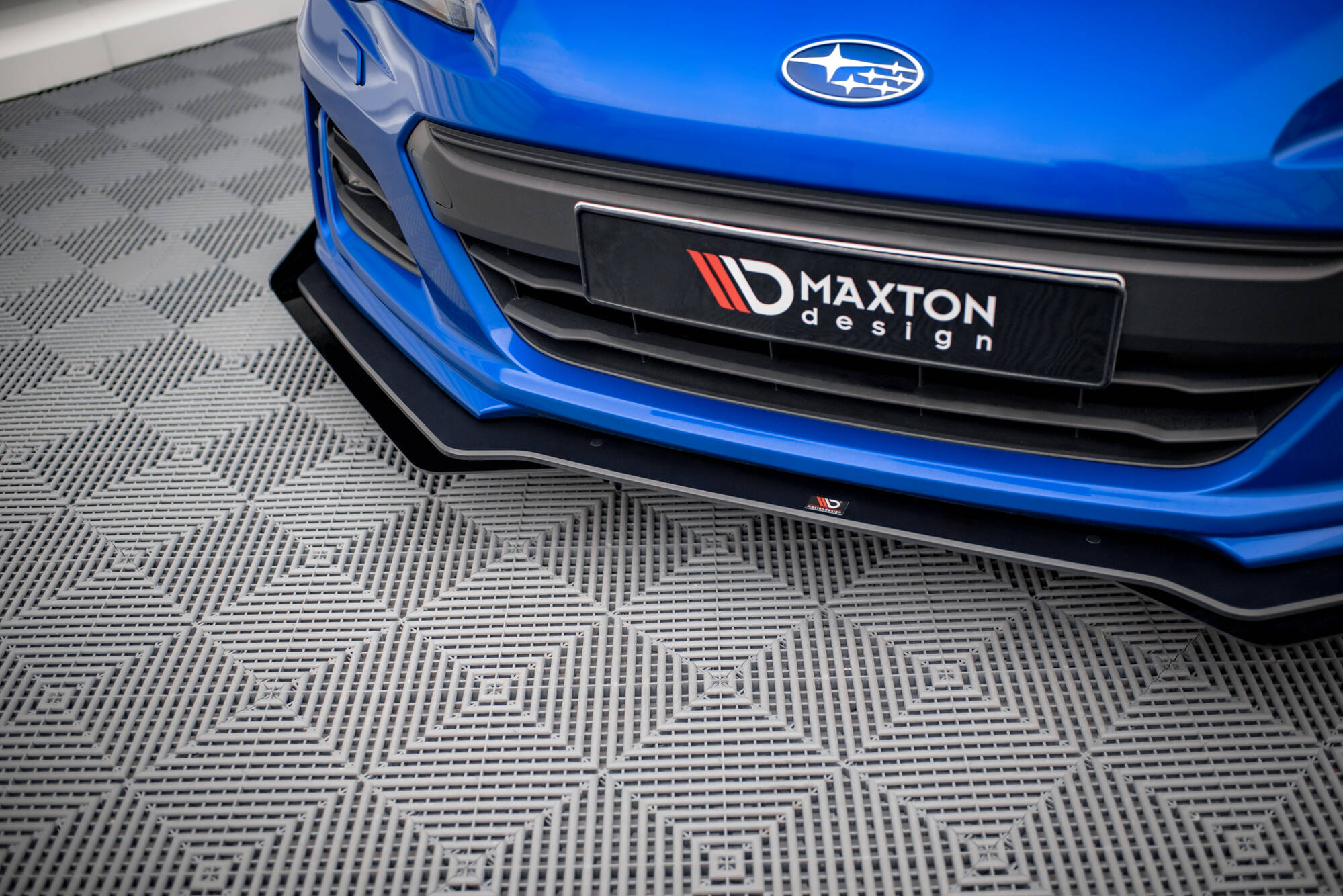 Street Pro Spoilerlippe Front Ansatz passend für Subaru BRZ Mk1 FL rot+ Hochglanz Flaps