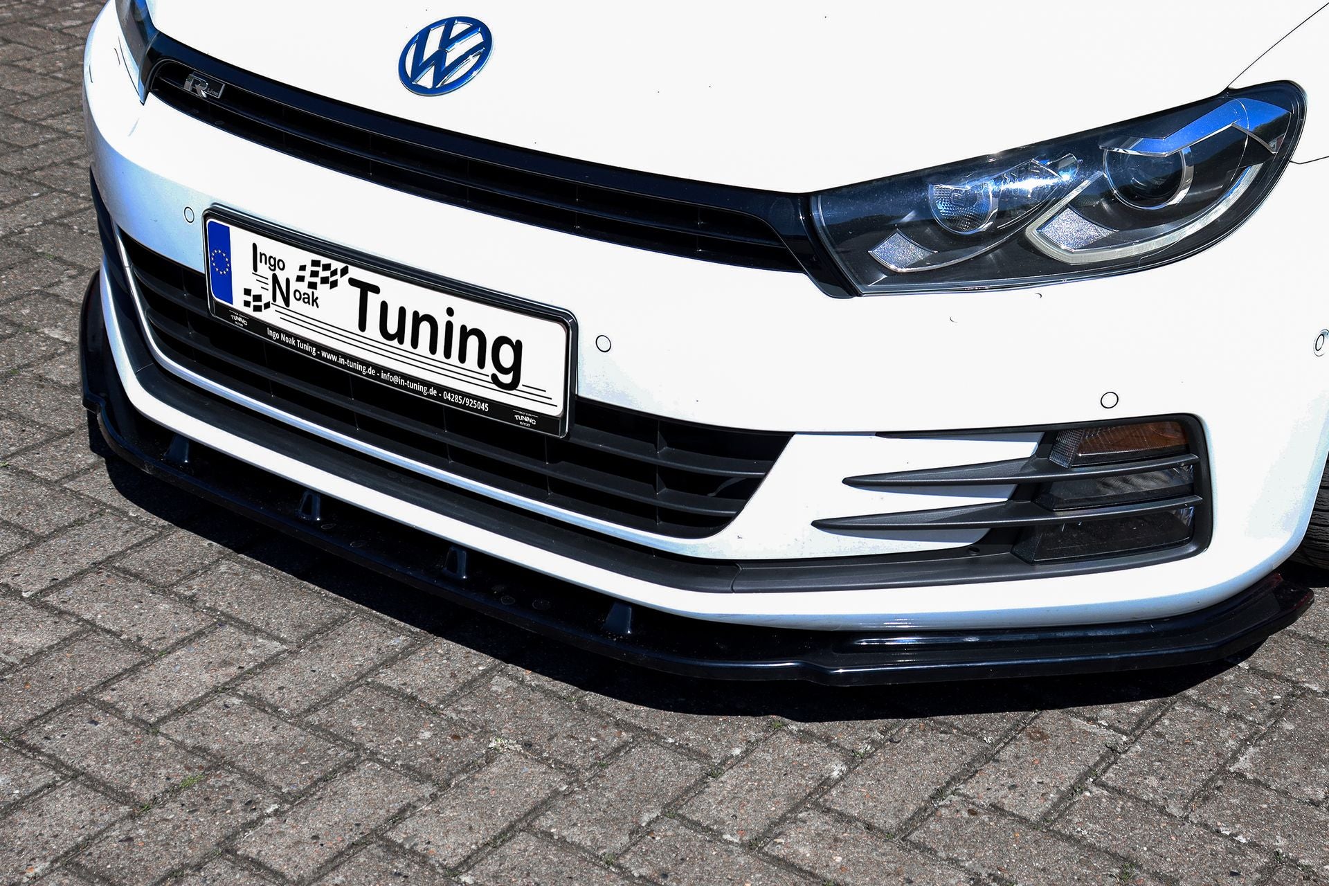 Cup Frontspoilerlippe für VW Scirocco Facelift inkl.R-Line (Schwarz Matt)