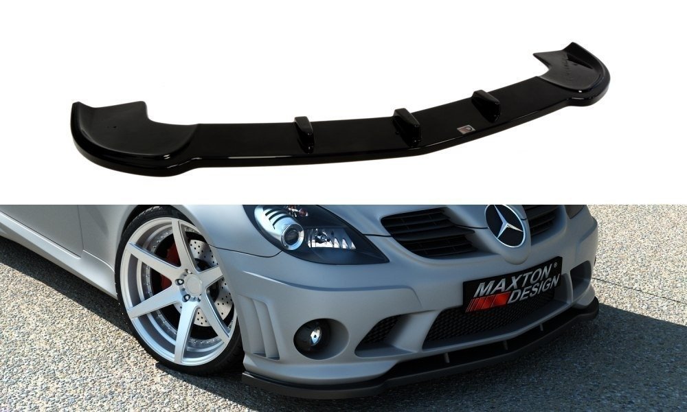 Street+ Spoilerlippe Front Ansatz passend für Mercedes SLK R171 passend für ME-SLK-R171-AMG204-F1 Carbon Look