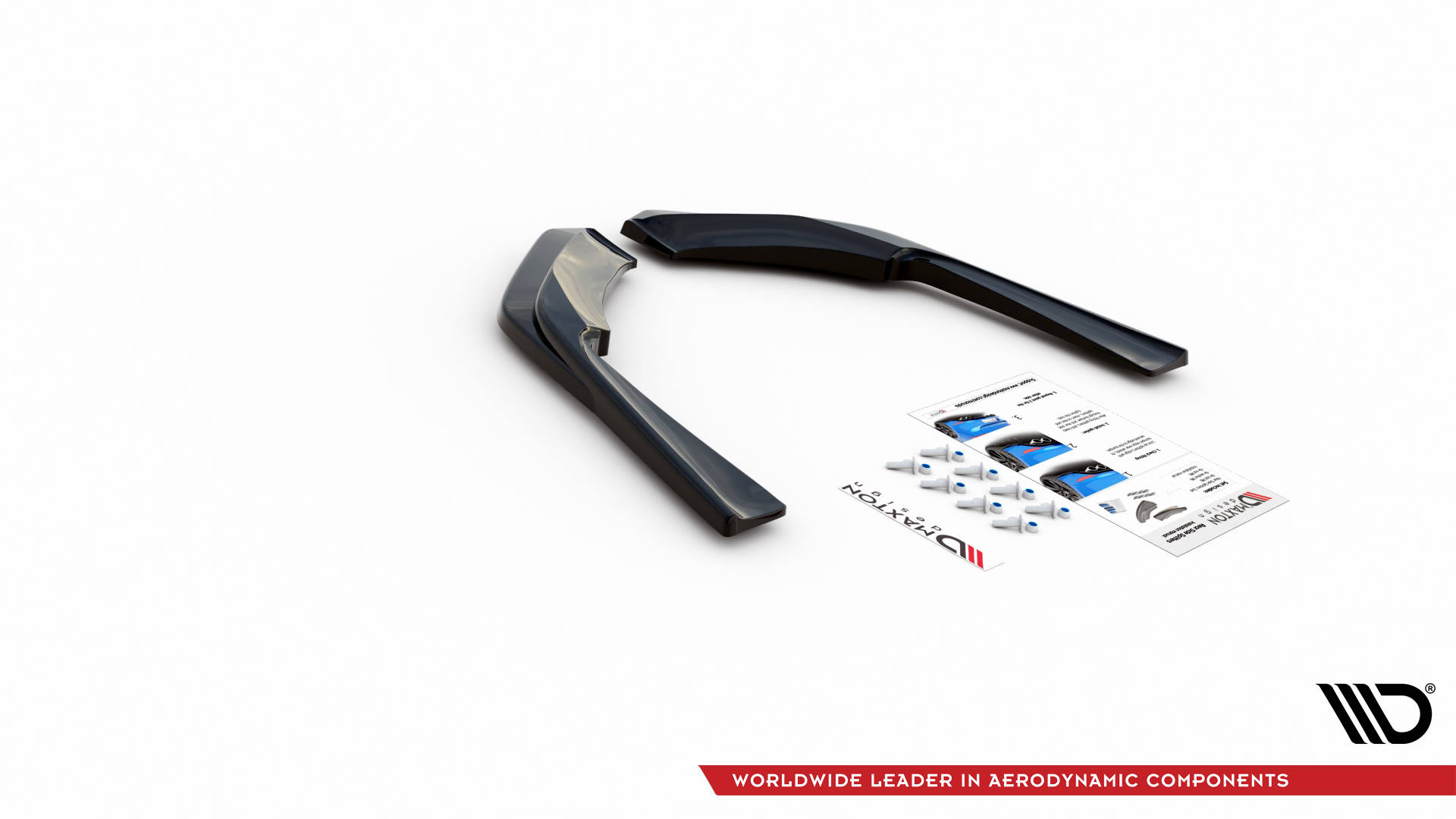 Diffusor Flaps passend für Infiniti Q60 S Mk2 schwarz Hochglanz
