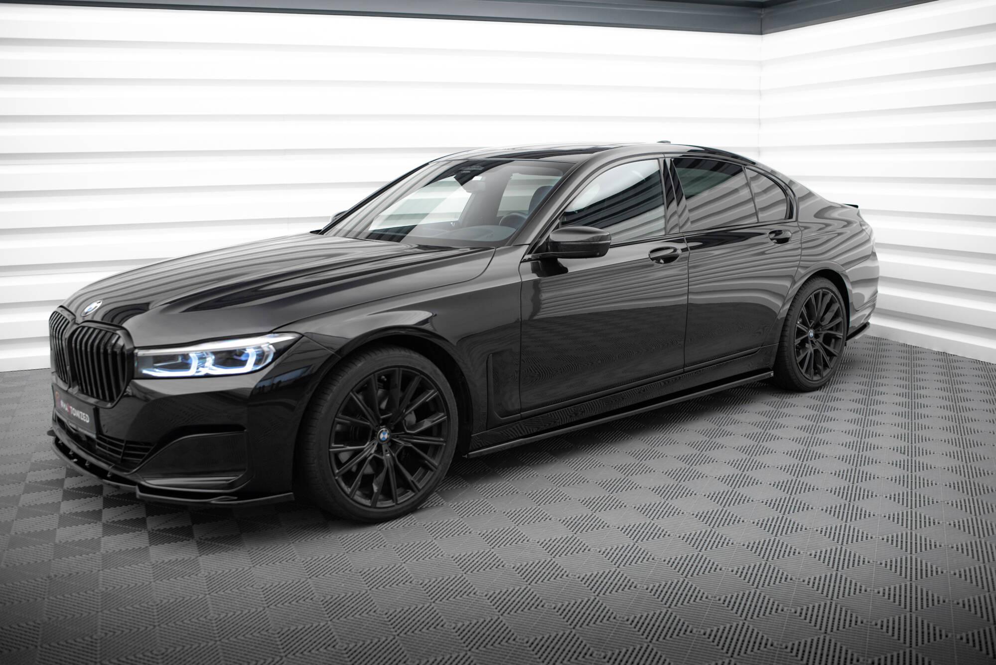 Street+ Seitenschweller Leisten passend für BMW 7 G11 schwarz Hochglanz