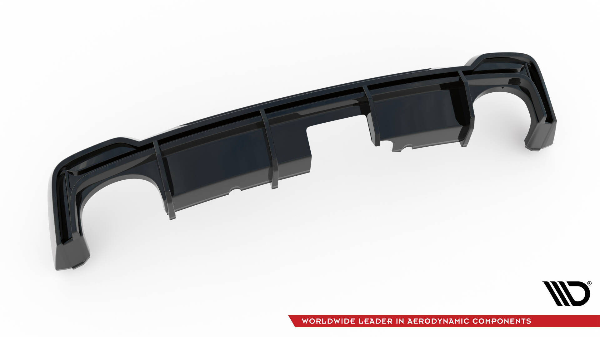 Street+ Heck Ansatz Diffusor passend für Audi RS7 C8 mit AHK schwarz Hochglanz
