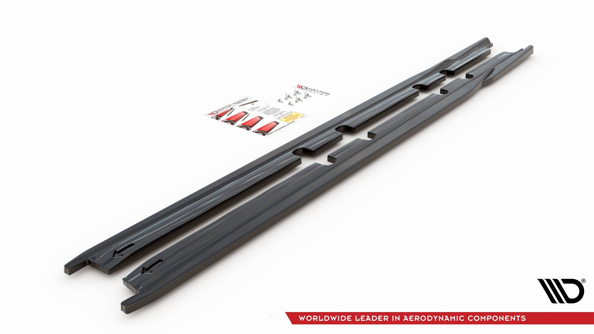 Street+ Seitenschweller Leisten V.1 passend für Seat Leon FR ST / Hatchback Mk4 / CUPRA Leon ST / Hatchback Mk1 / Mk1 FL schwarz Hochglanz