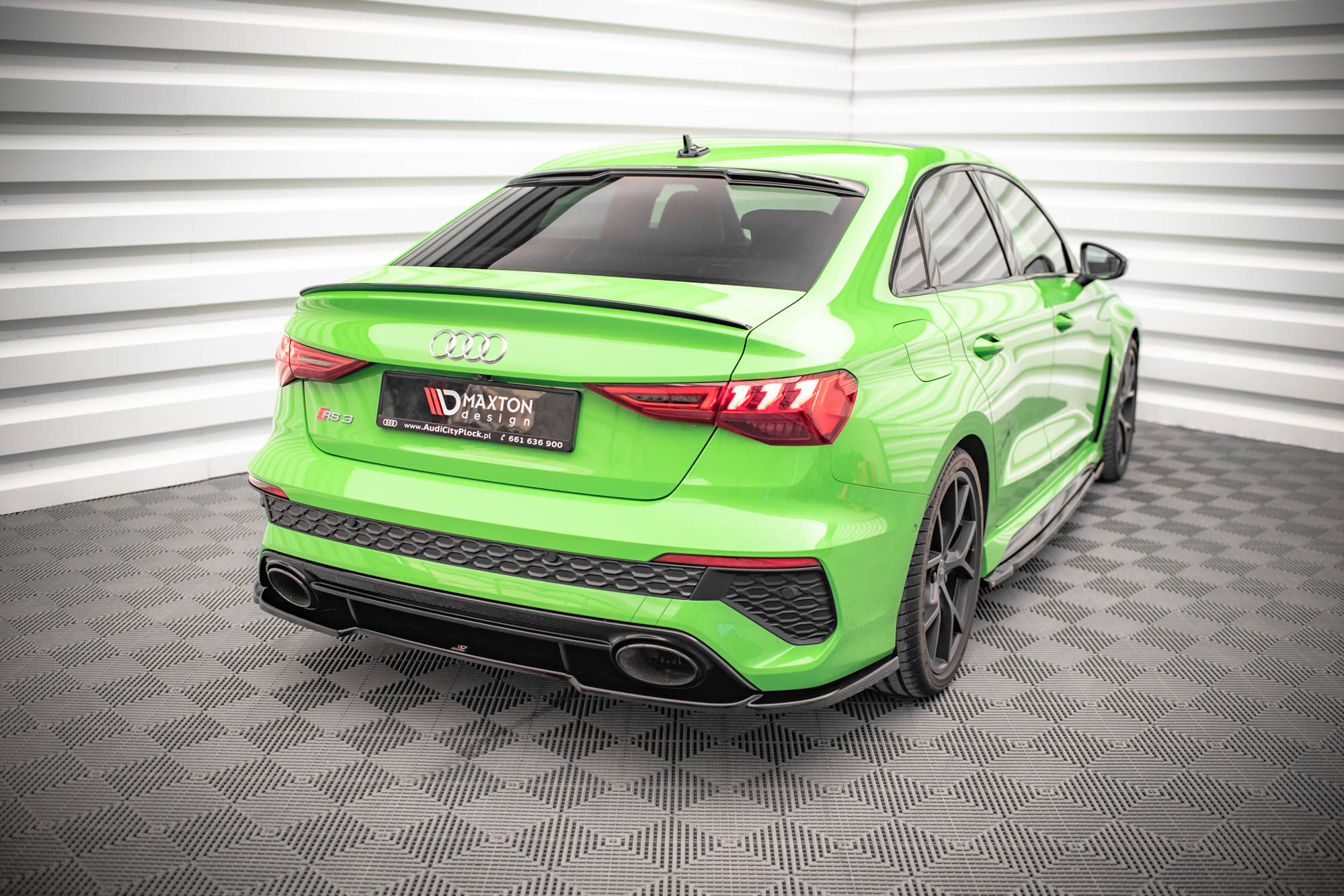 Heckscheiben Spoiler passend für Audi RS3 Limousine 8Y FL schwarz Hochglanz