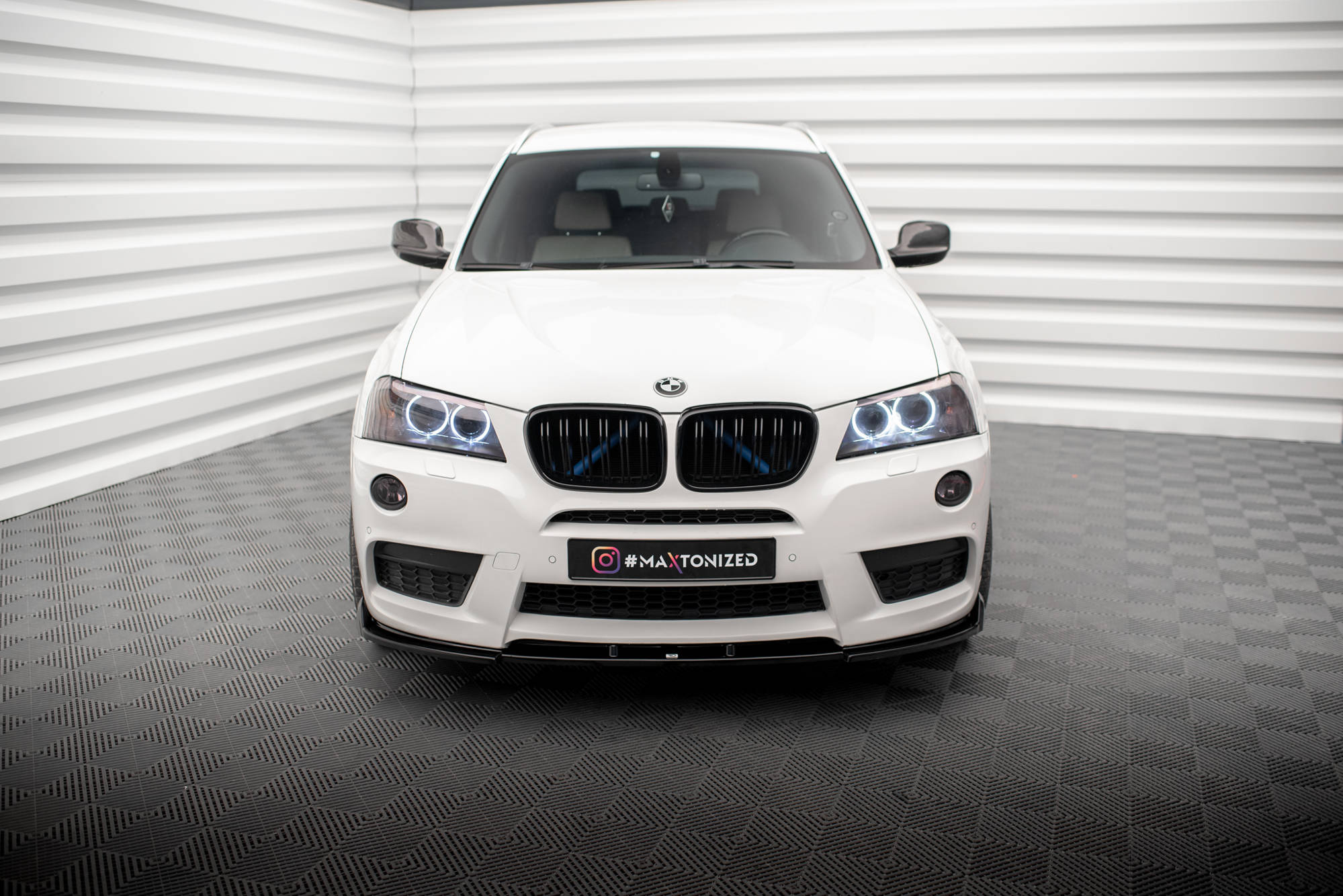 Street+ Spoilerlippe Front Ansatz passend für BMW X3 M-Paket F25 schwarz Hochglanz