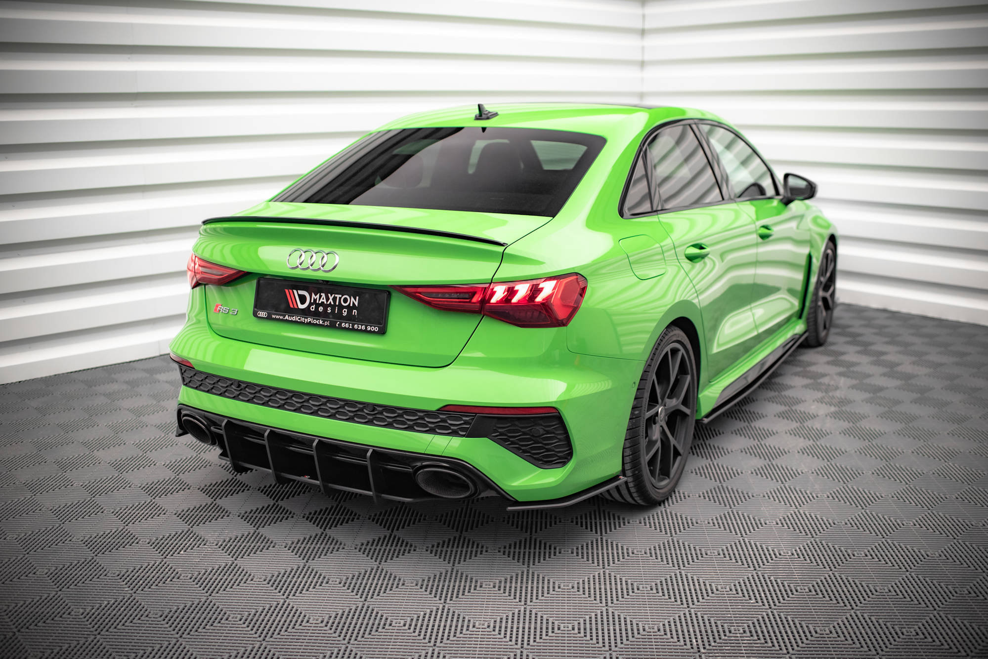 Street Pro Heck Ansatz Flaps passend für Audi RS3 Limousine 8Y rot