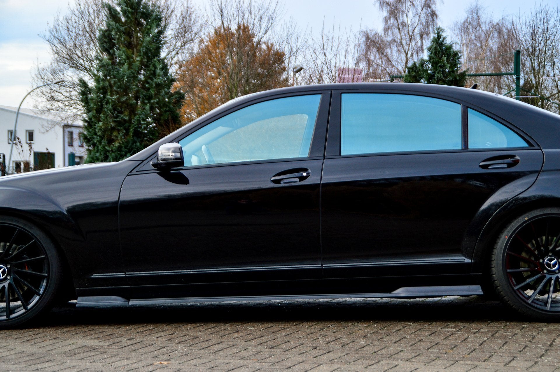 Bodykit für Mercedes S-Klasse V221 Langversion (Schwarz Matt)