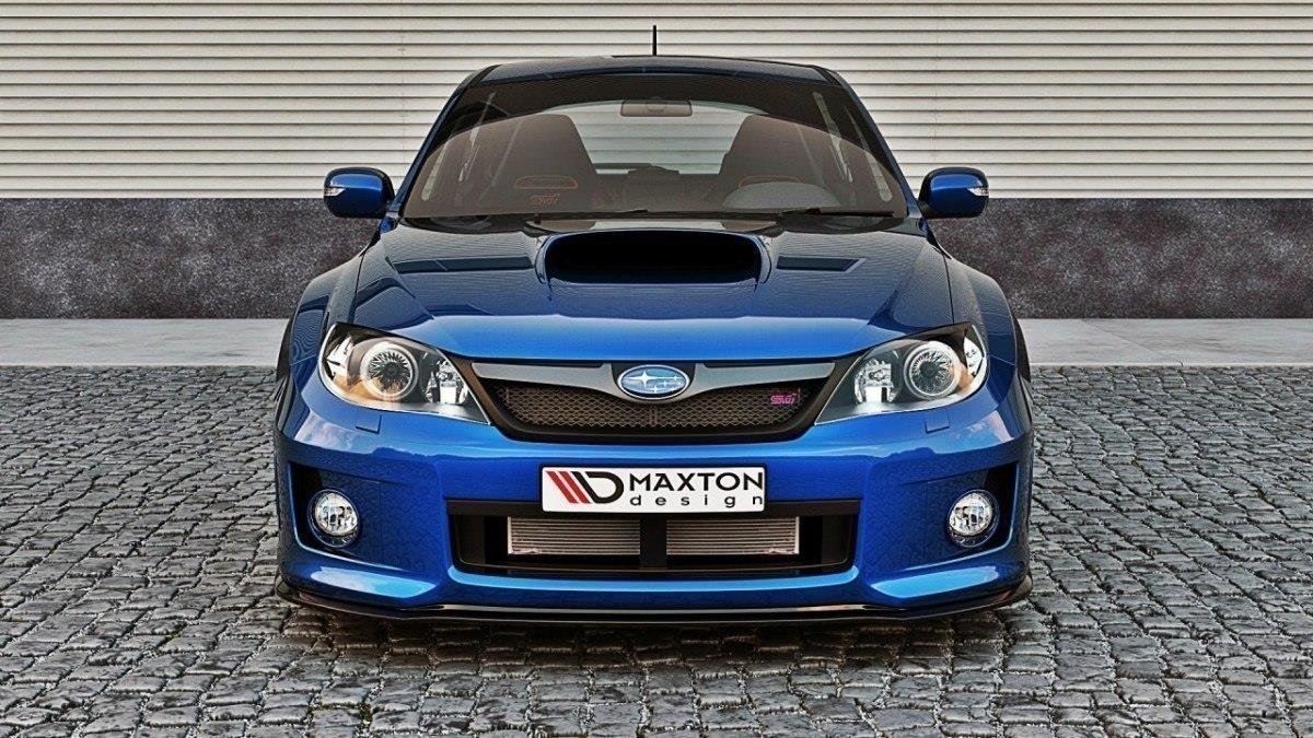 Street+ Spoilerlippe Front Ansatz V.1 passend für Subaru Impreza WRX STI MK3 FL schwarz Hochglanz