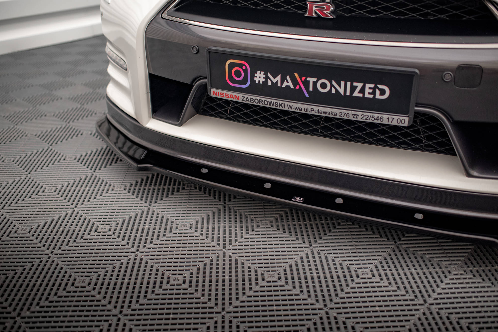 Street+ Spoilerlippe Front Ansatz passend für Nissan GTR R35 FL schwarz Hochglanz