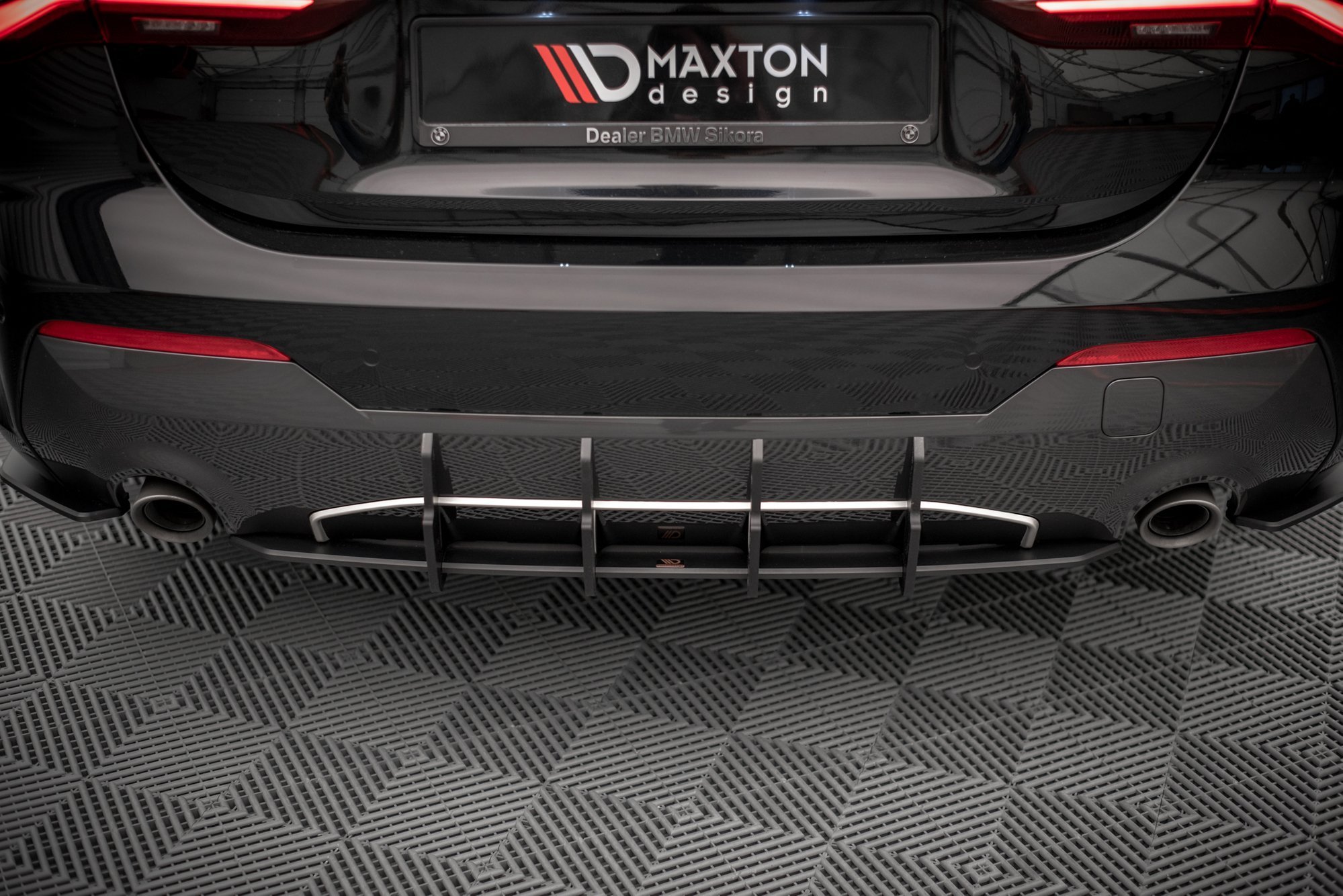 Street Pro Heckschürze Heck Ansatz Diffusor passend für BMW 4er M-Paket G22 rot