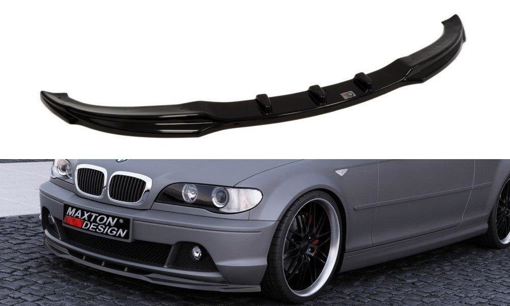 Street+ Spoilerlippe Front Ansatz passend für BMW 3er E46 Coupe FL schwarz Hochglanz