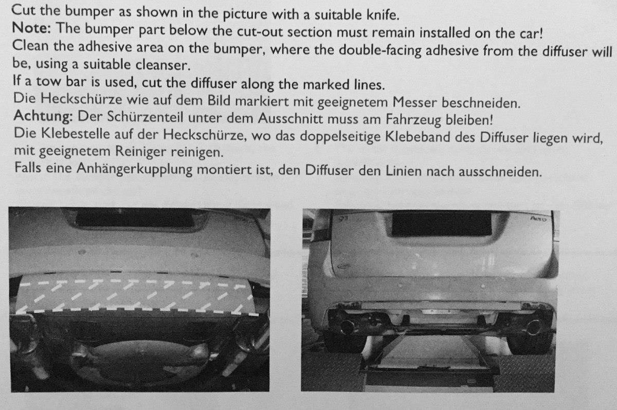 Heckansatz Diffusor passend für Saab 9-3 Aero Mk2 FL schwarz Hochglanz
