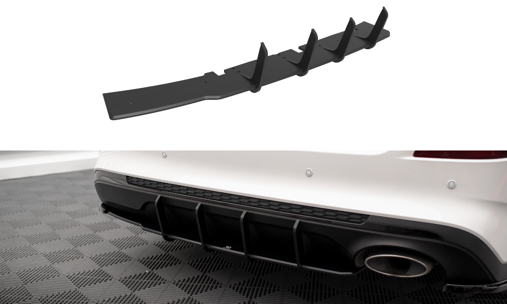 Street Pro Heckschürze Heck Ansatz Diffusor passend für Kia Optima Mk4 FL schwarz-rot
