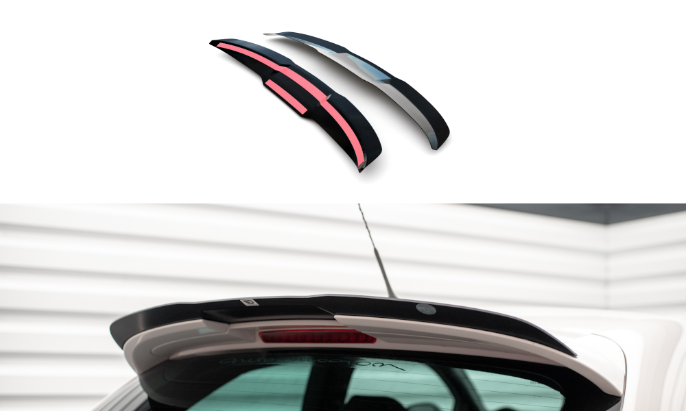 Spoiler CAP für SEAT IBIZA 4 SPORTCOUPE vor Facelift schwarz Hochglanz